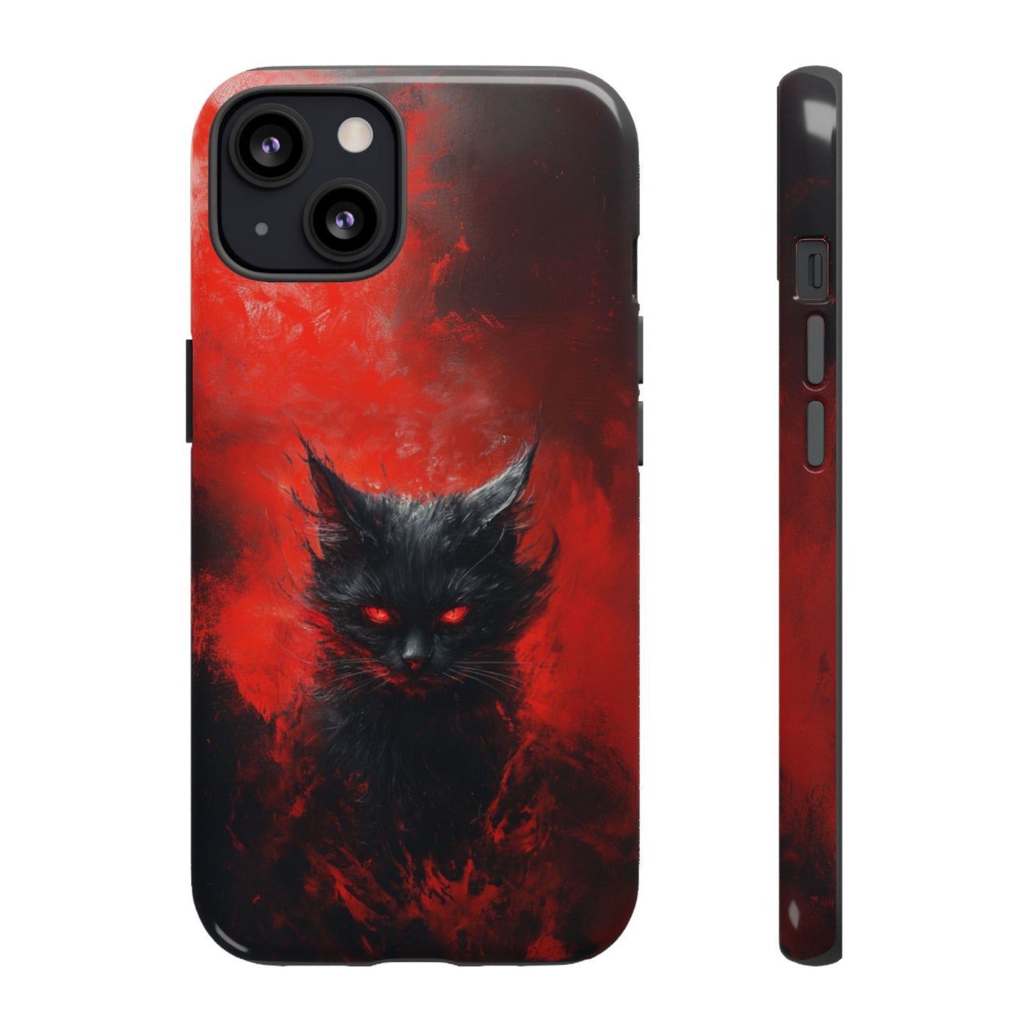 Fire Demon Black Cat - Tough iPhone Case