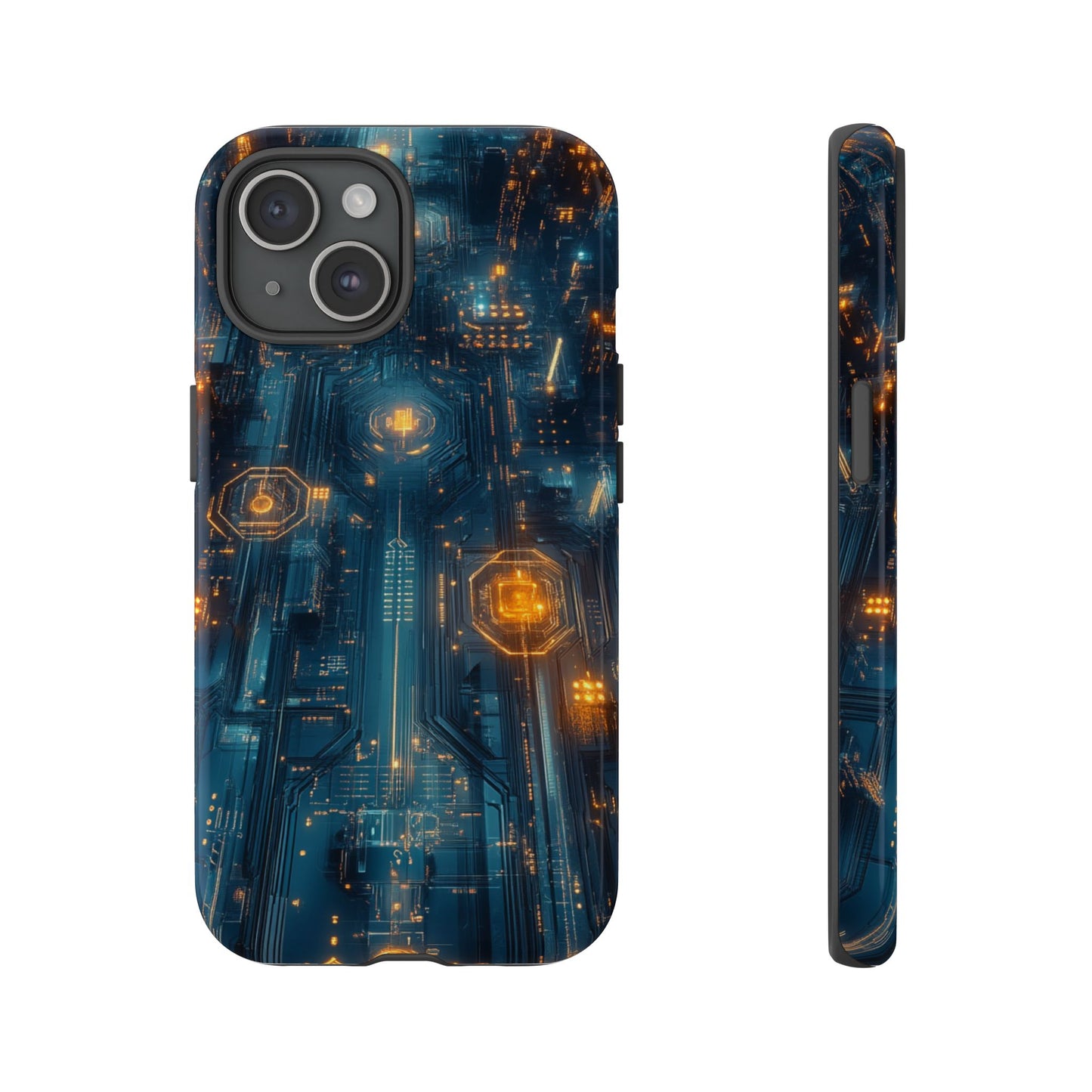 Quantum Neon Skyline – Tough iPhone Case