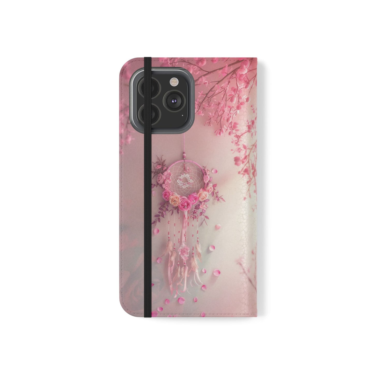 Pink Rose Dreamcatcher - Wallet Flip Case