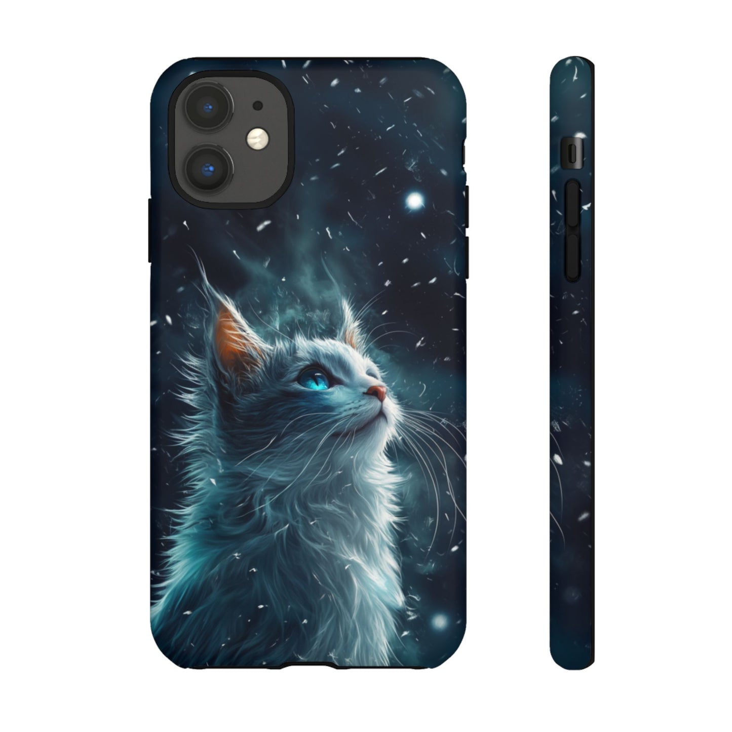 Ethereal Gaze White Cat Phone Case - iPhone, Google Pixel, Samsung Galaxy