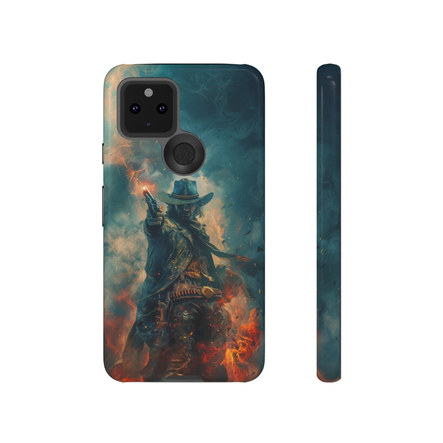 Flaming Outlaw Gunslinger – Tough Google Pixel Case