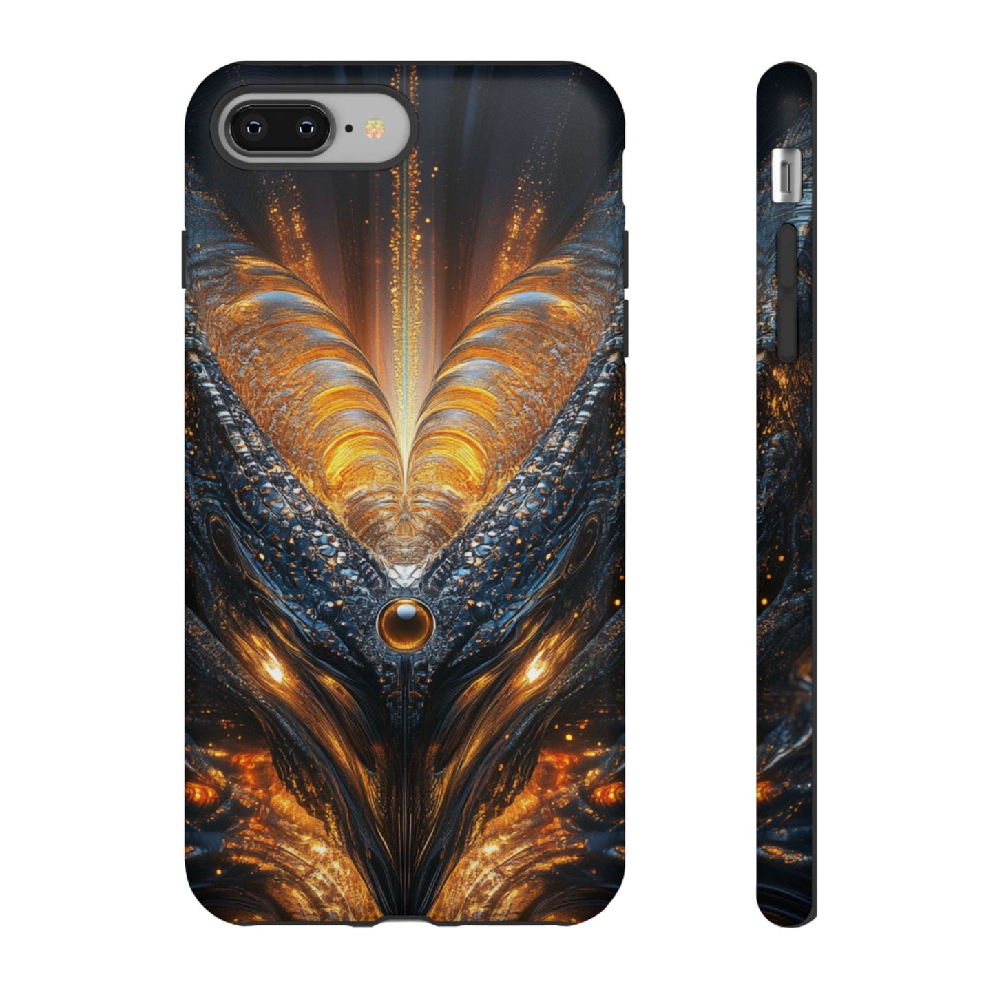 Obsidian Flare Fractal – Tough iPhone Case
