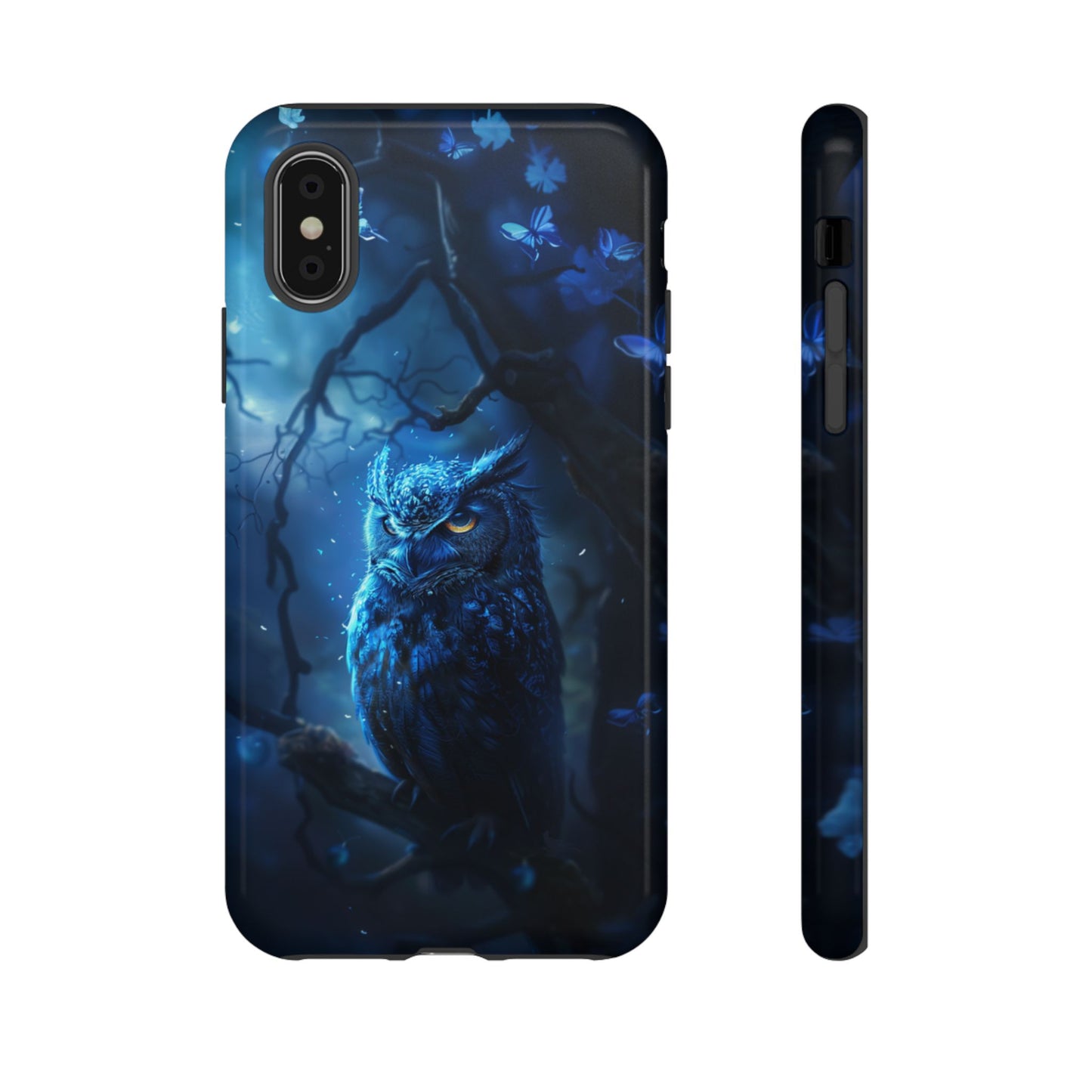 Azure Nocturne Owl – Tough iPhone Case