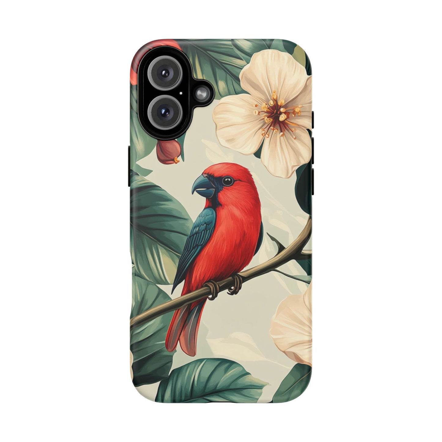 Tropical Bird and Hibiscus Phone Case – iPhone, Google Pixel, Samsung Galaxy