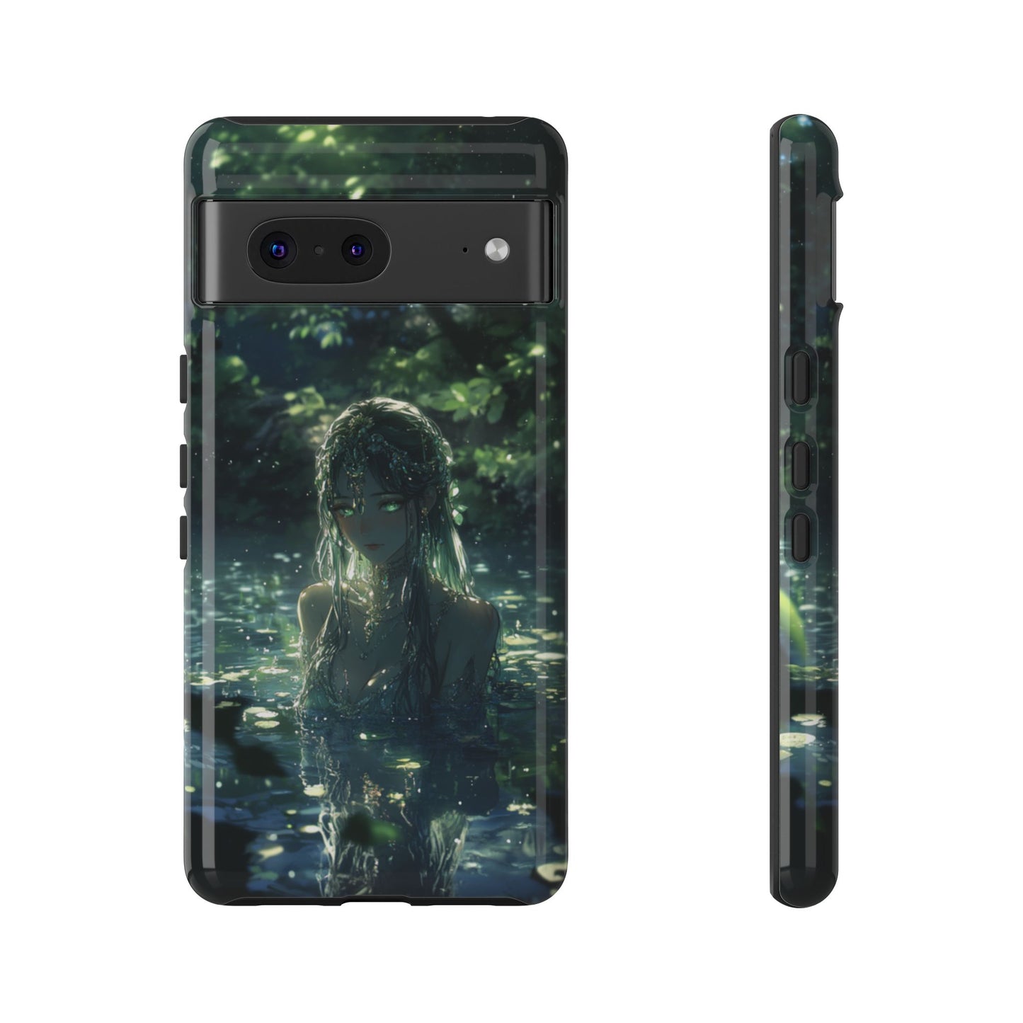Forest Water Nymph Green Eyes Pond - Tough Google Pixel Case