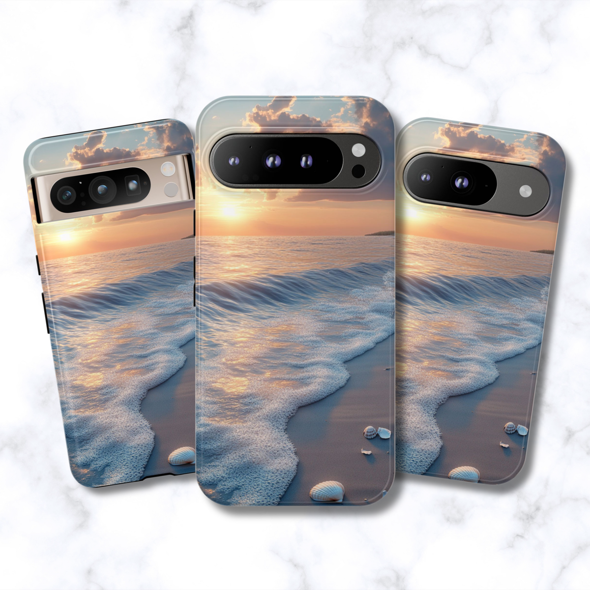 Sunset Beach Waves - Google Pixel Case