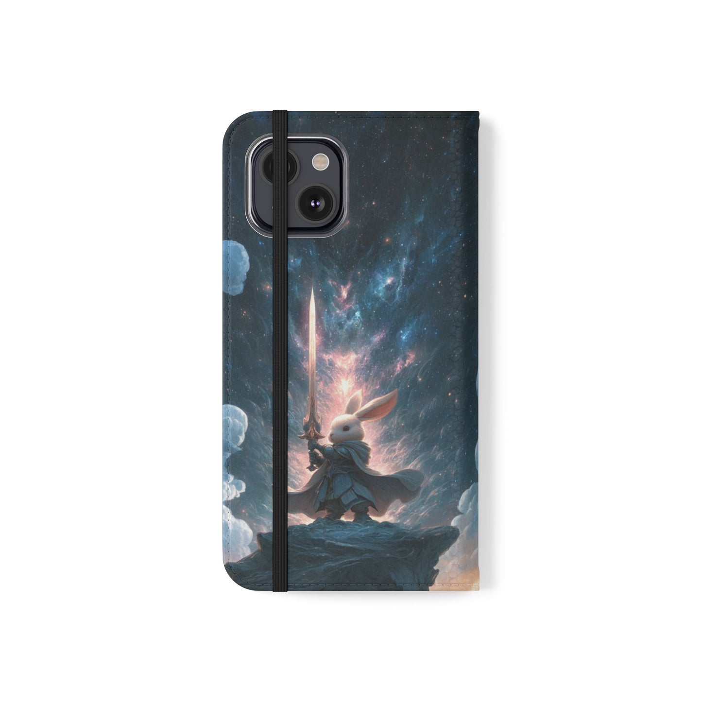 Cosmic Warrior Rabbit - Wallet Flip Case