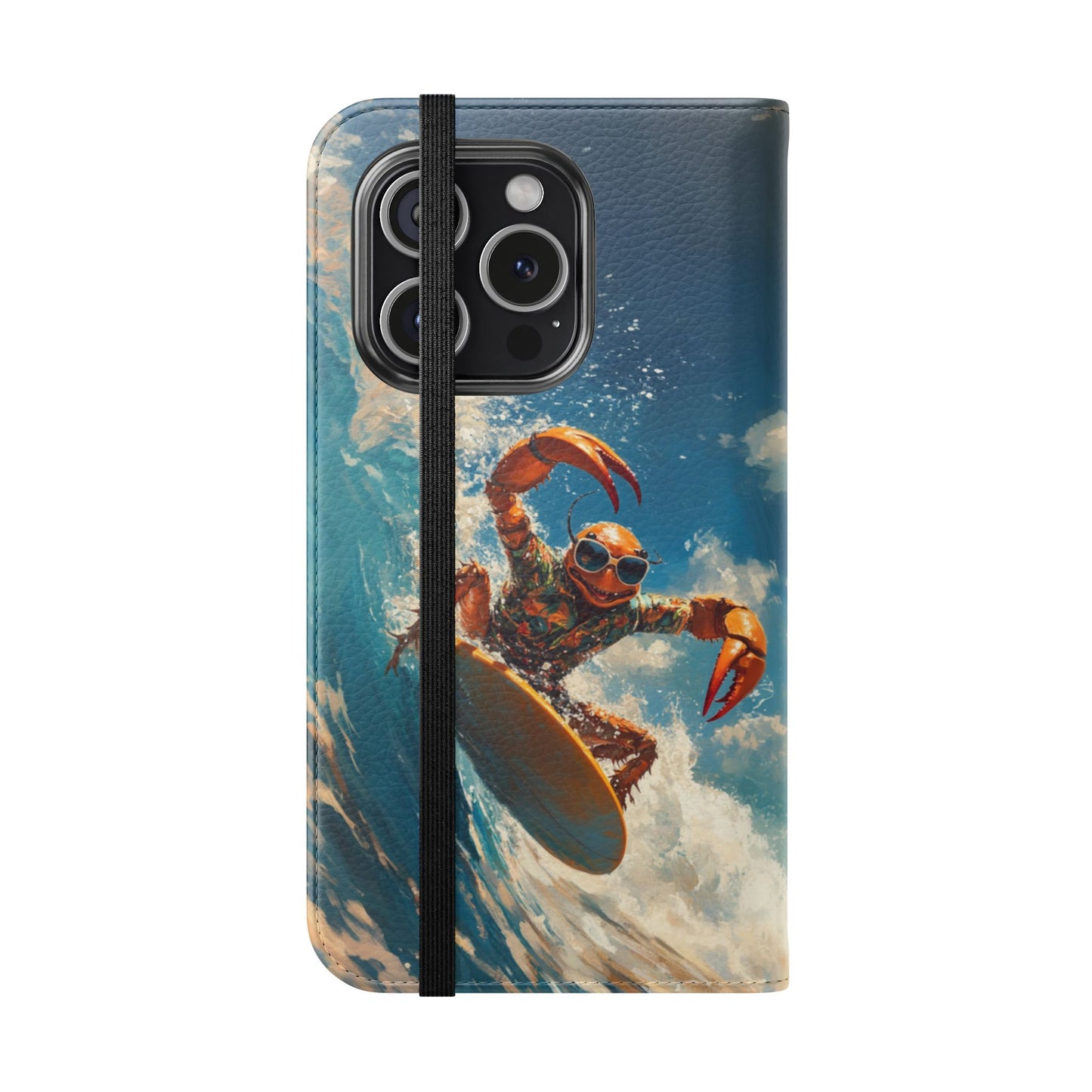 Surfing Crab - Wallet Flip Case