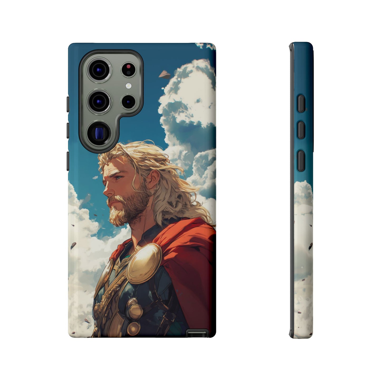 Celestial Protector: Anime-Style Thor Phone Case - iPhone, Google Pixel, Samsung