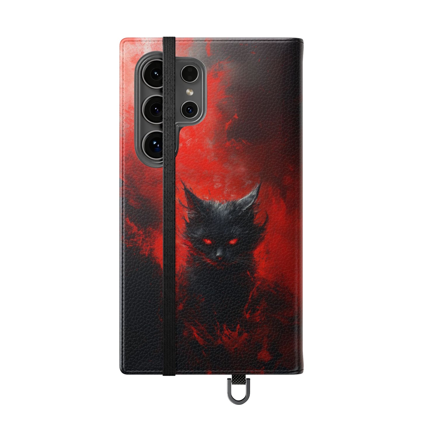 Fire Demon Black Cat - Wallet Flip Case
