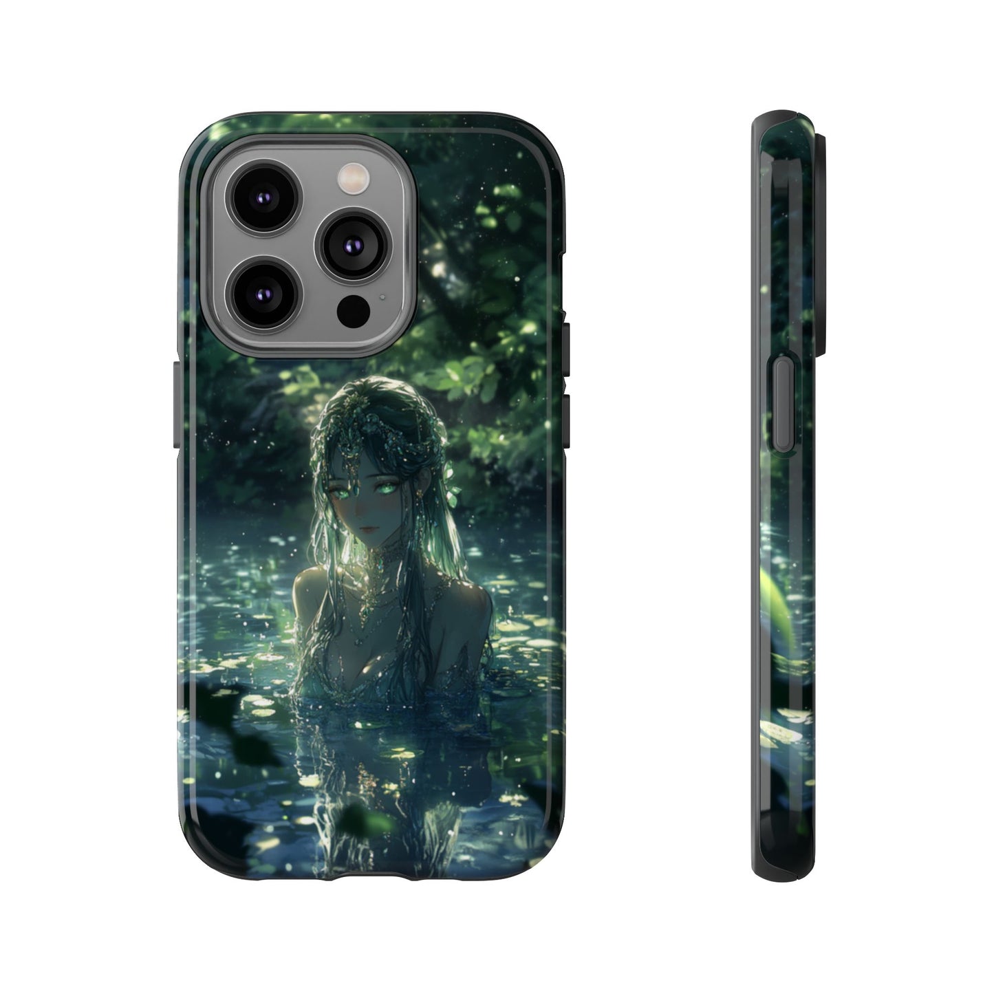 Forest Water Nymph Green Eyes Pond - Tough iPhone Case
