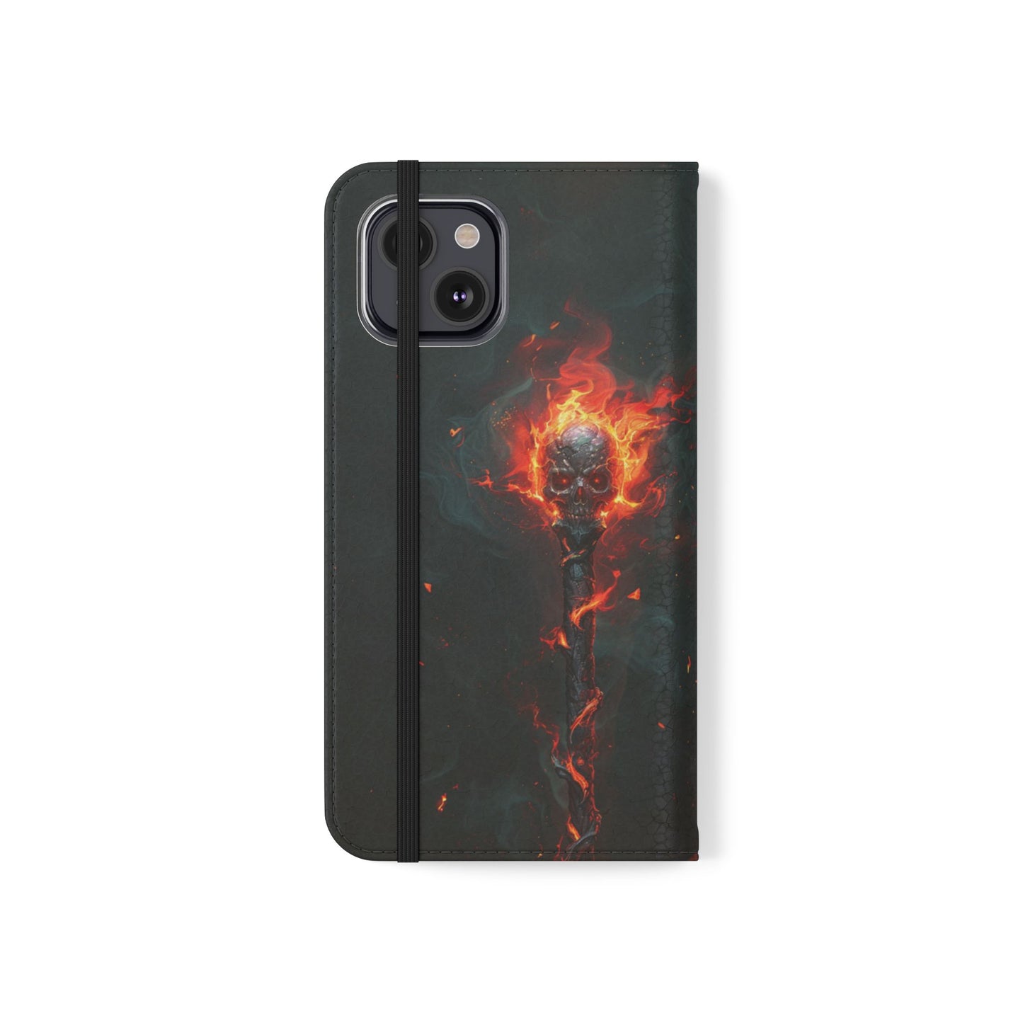 Inferno Skull Staff - Wallet Flip Case