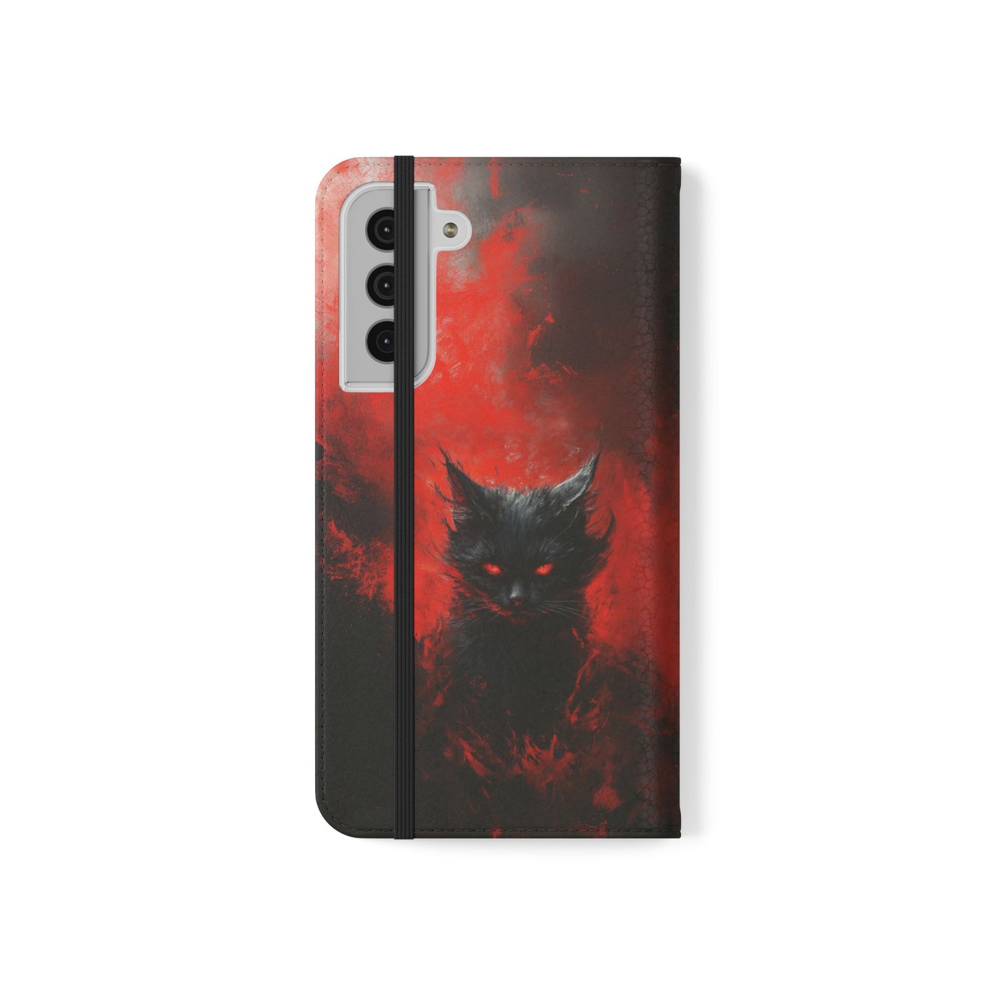 Fire Demon Black Cat - Wallet Flip Case