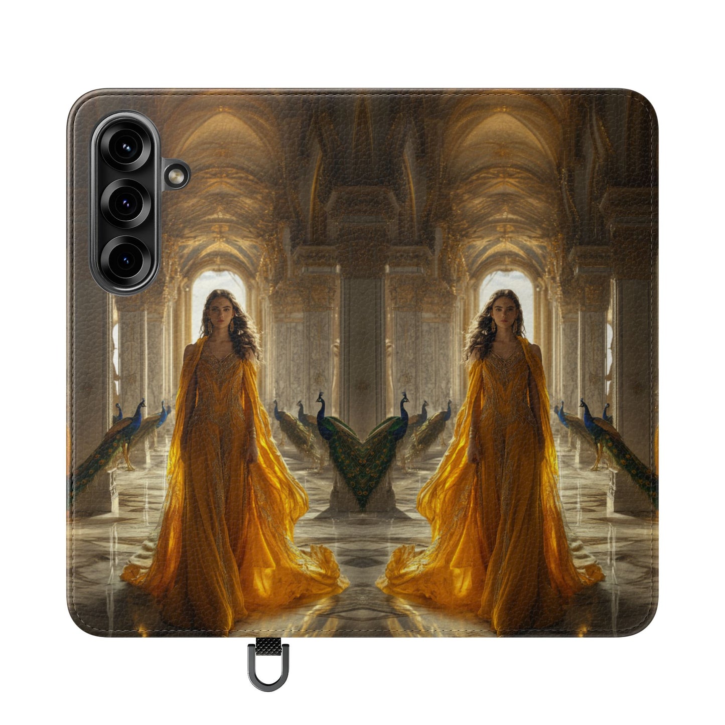 Hera Golden Palace Peacock Goddess - Wallet Flip Case