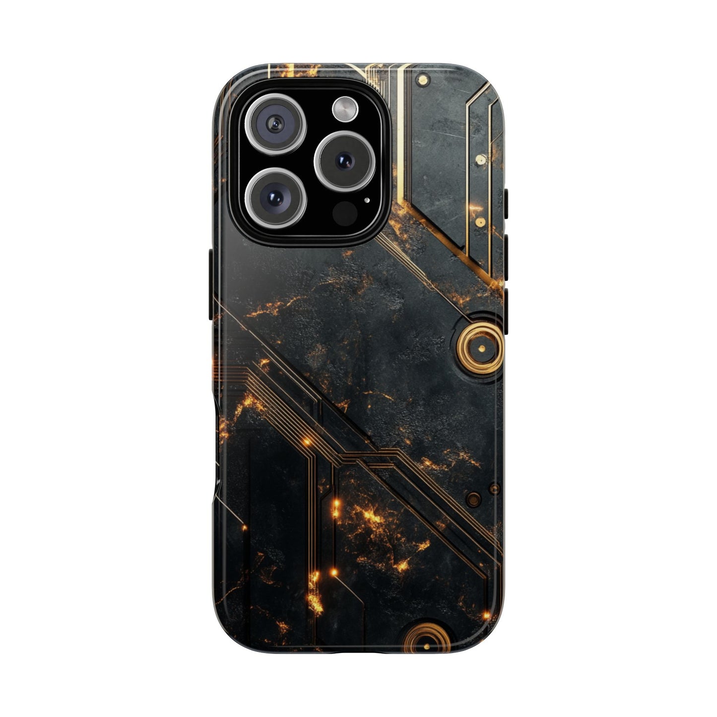 Obsidian Ember Circuit – Tough iPhone Case