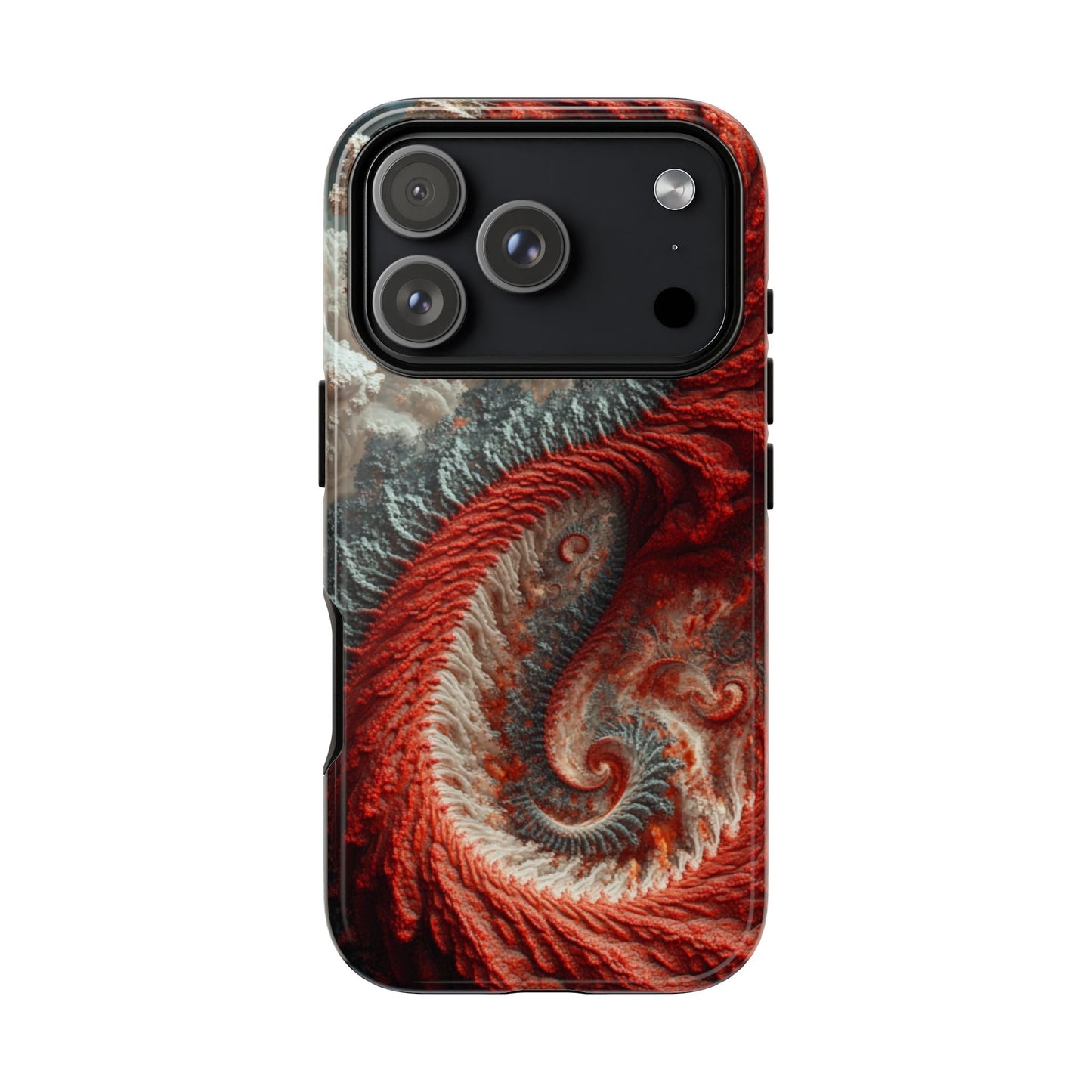 Crimson Spiral Fractal – Tough iPhone Case