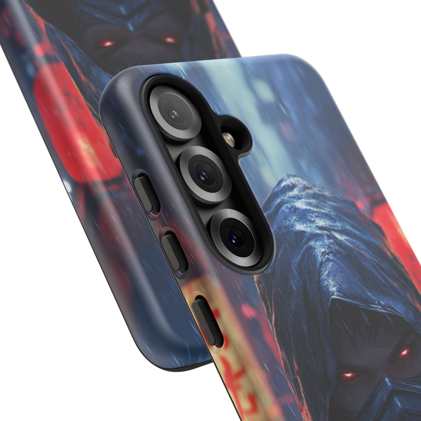 Cyberpunk Ninja Red Eyes Rain - Tough Samsung Galaxy Case