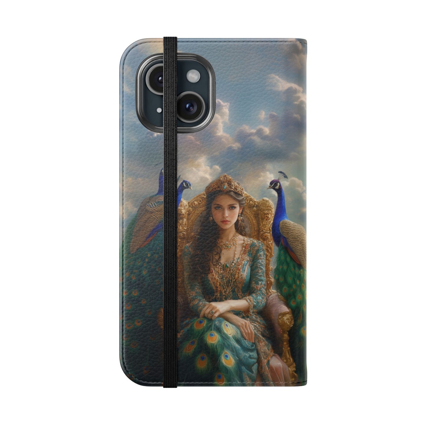 Hera Peacock Empress Golden Throne - Wallet Flip Case