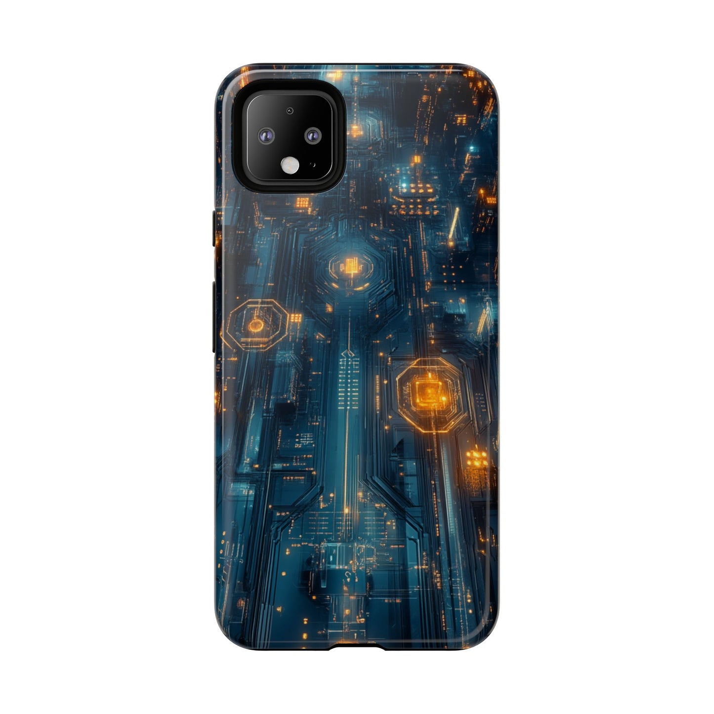 Quantum Neon Skyline – Tough Google Pixel Case