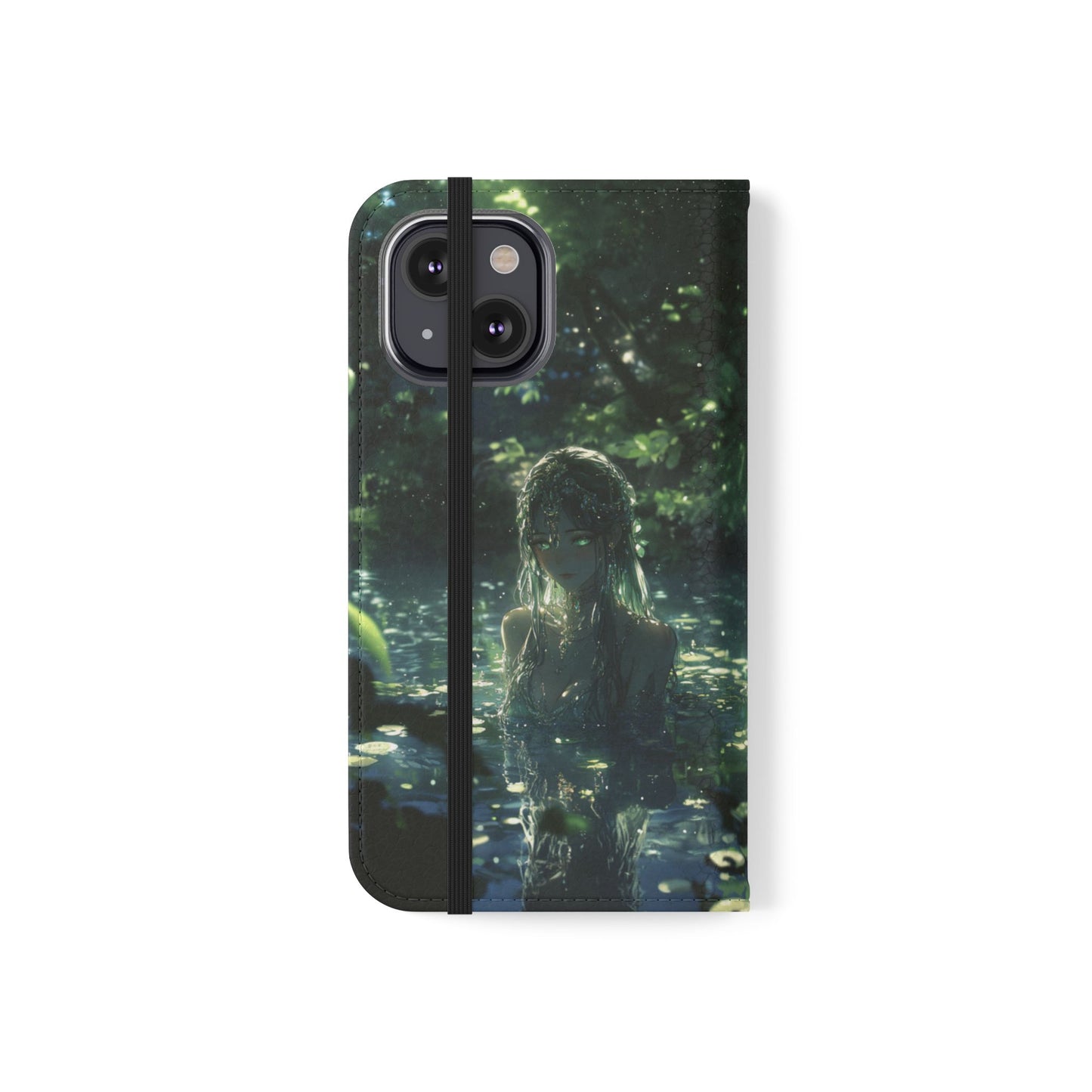 Forest Water Nymph Green Eyes Pond - Wallet Flip Case