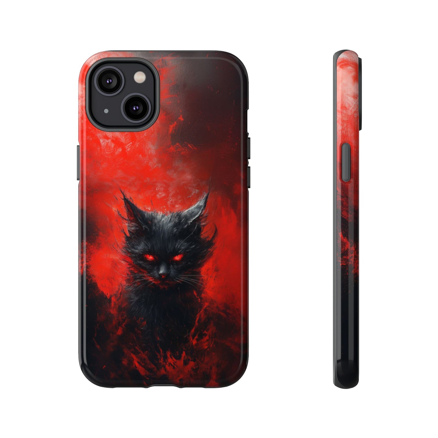 Fire Demon Black Cat - Tough iPhone Case