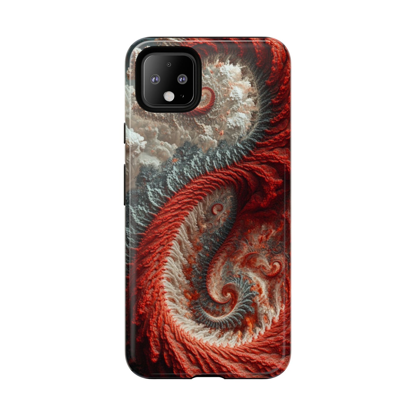 Crimson Spiral Fractal – Tough Google Pixel Case