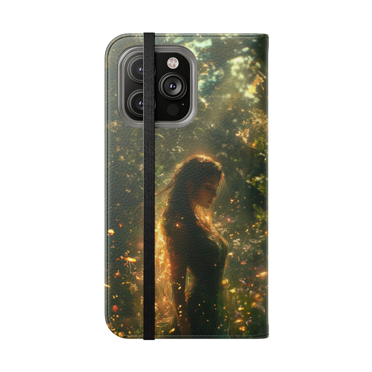 Forest Goddess Golden Light Meadow - Wallet Flip Case