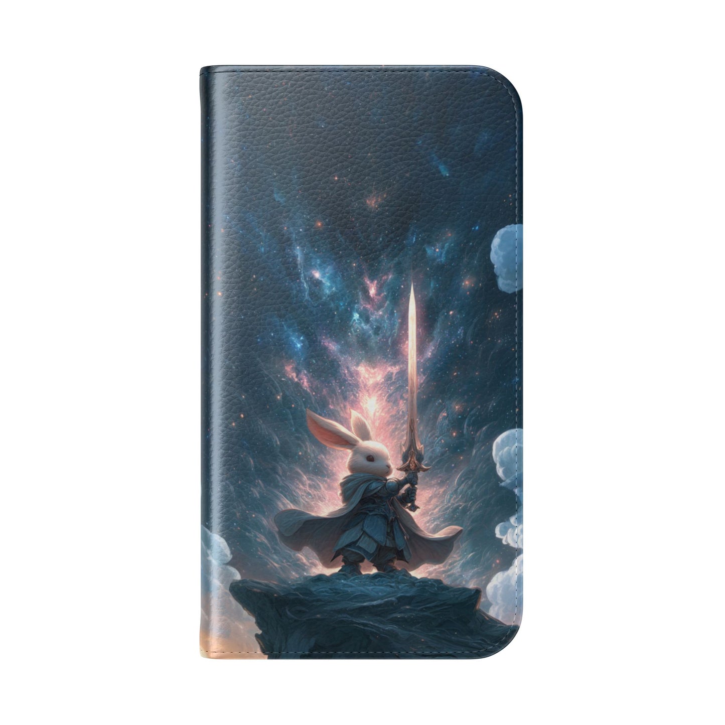 Cosmic Warrior Rabbit - Wallet Flip Case