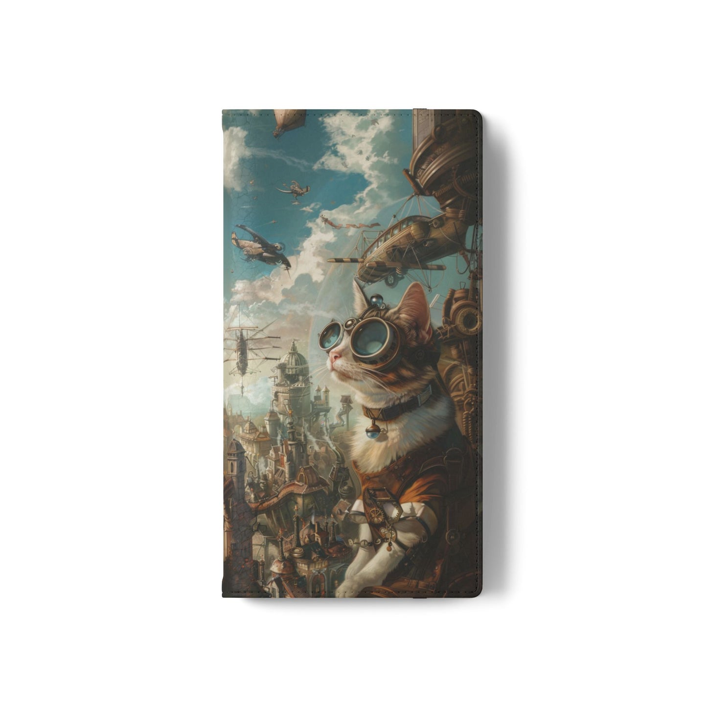 Steampunk Aviator Cat - Wallet Flip Case