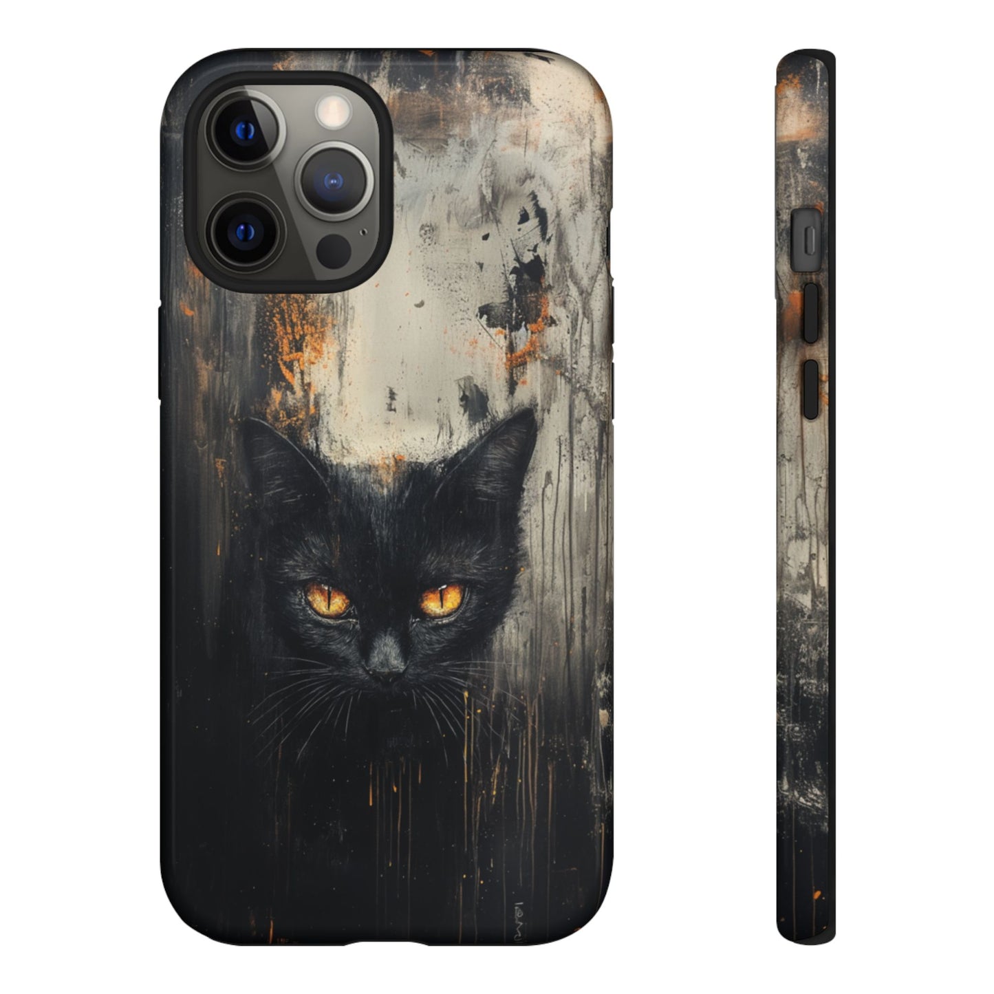 Black Cat Shadow Gaze - Tough iPhone Case