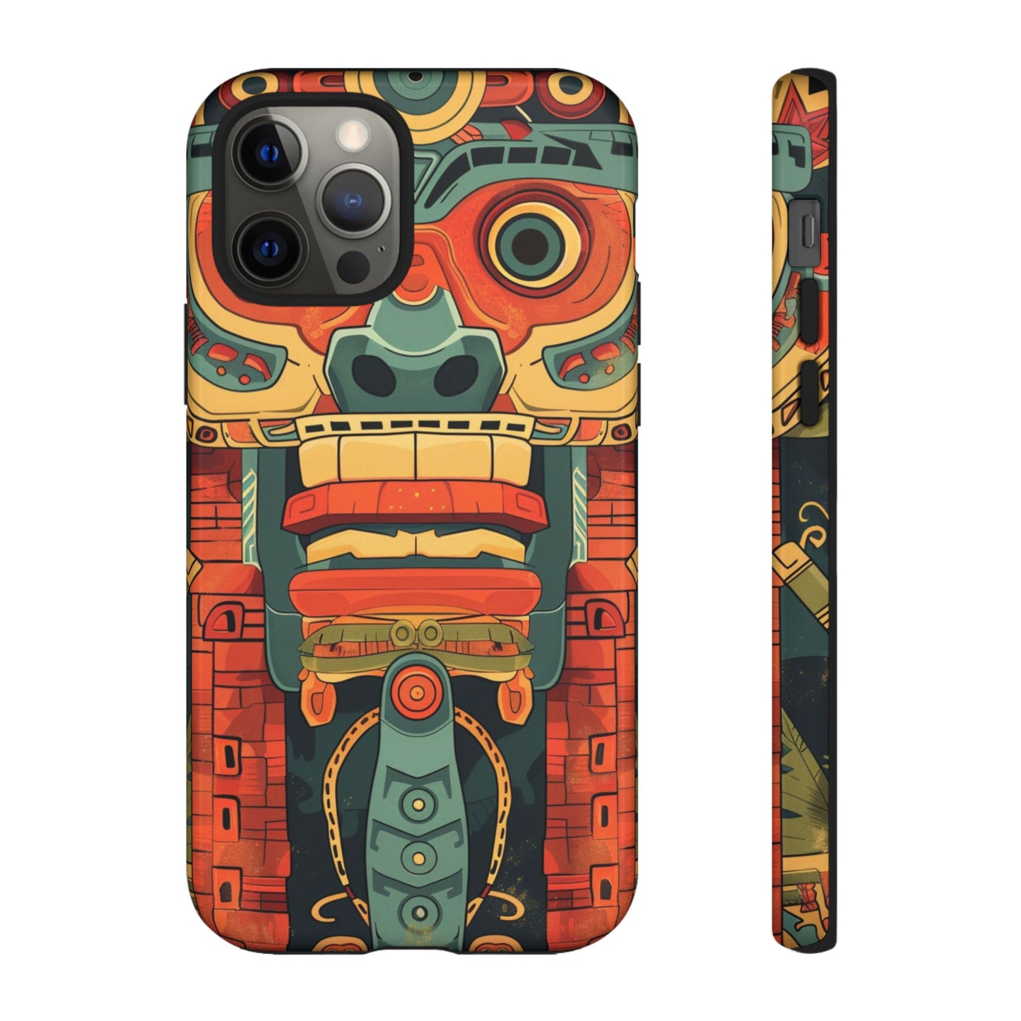 Aztec Totem Mask - Tough iPhone Case