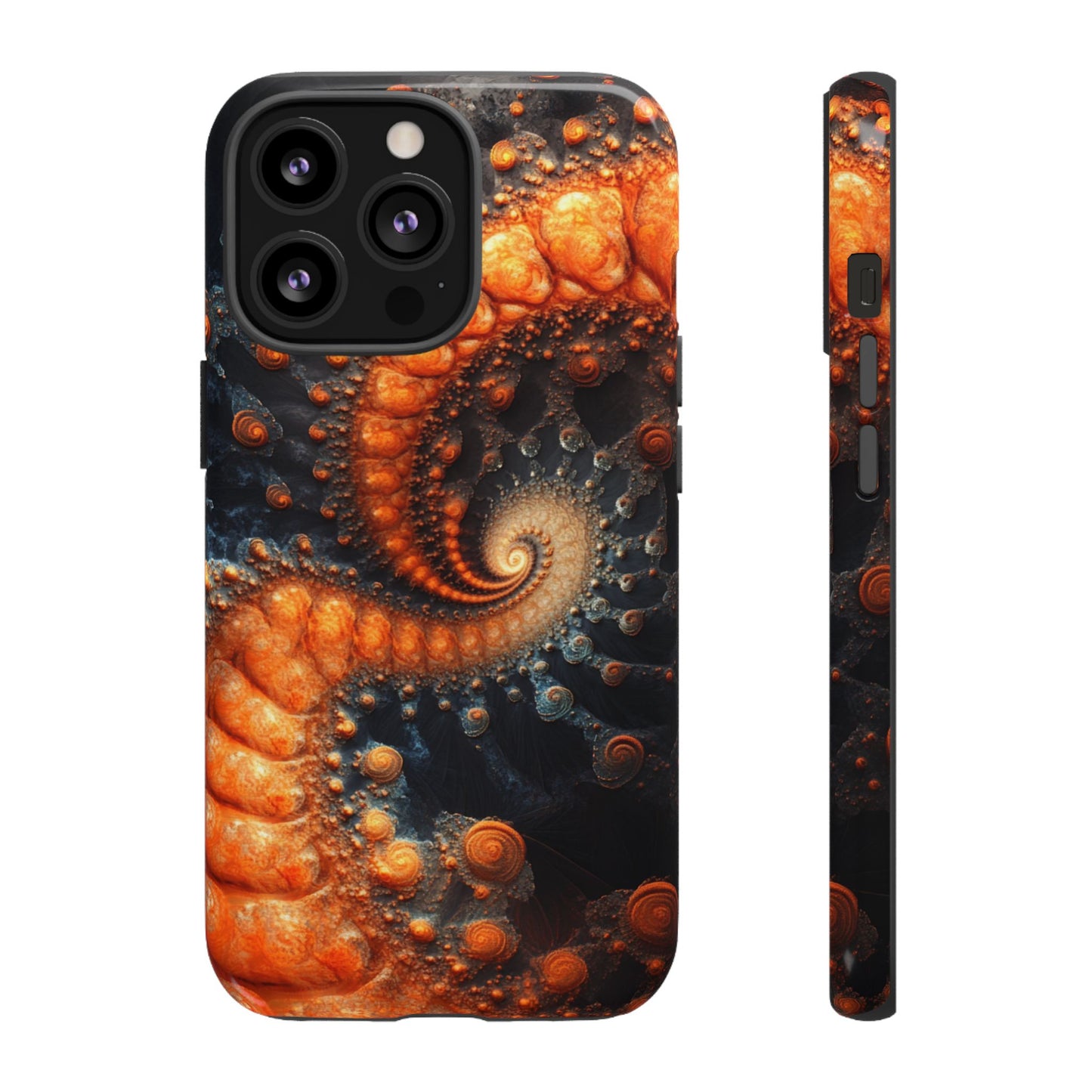 Amber Spiral Fractal – Tough iPhone Case