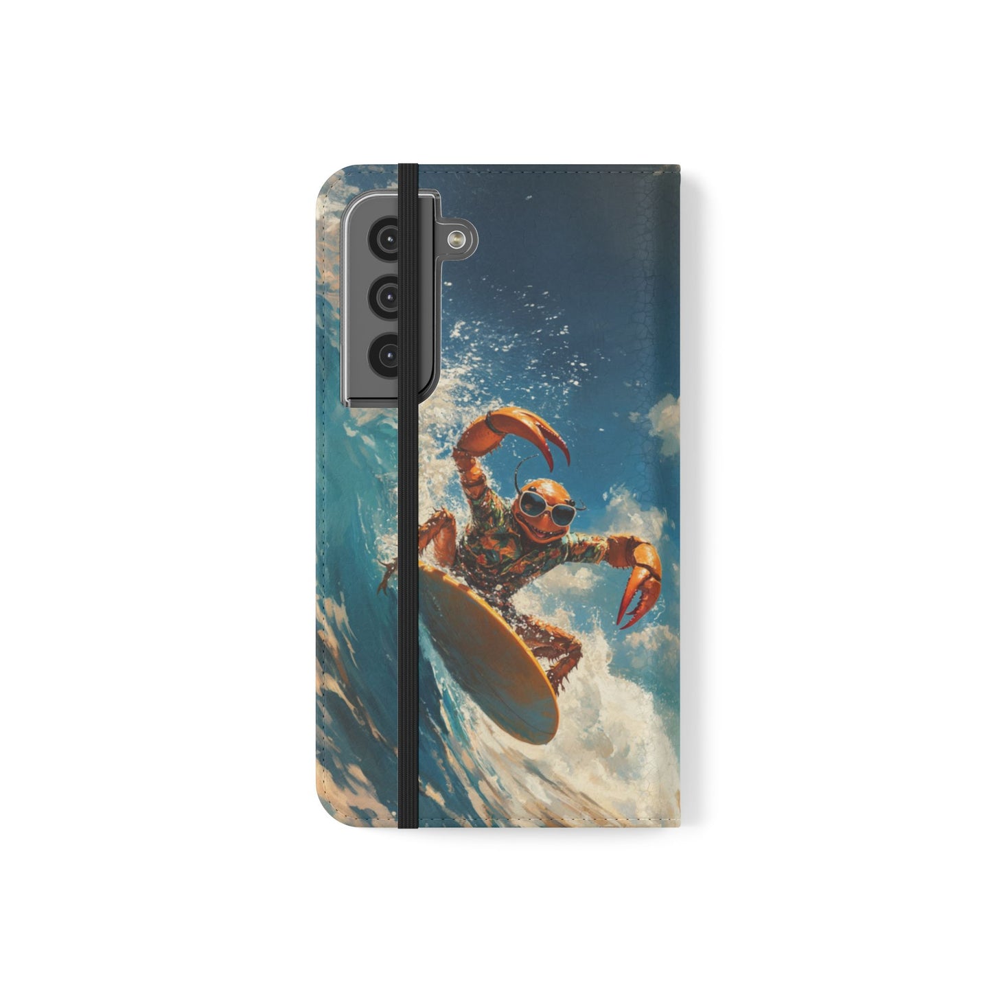 Surfing Crab - Wallet Flip Case