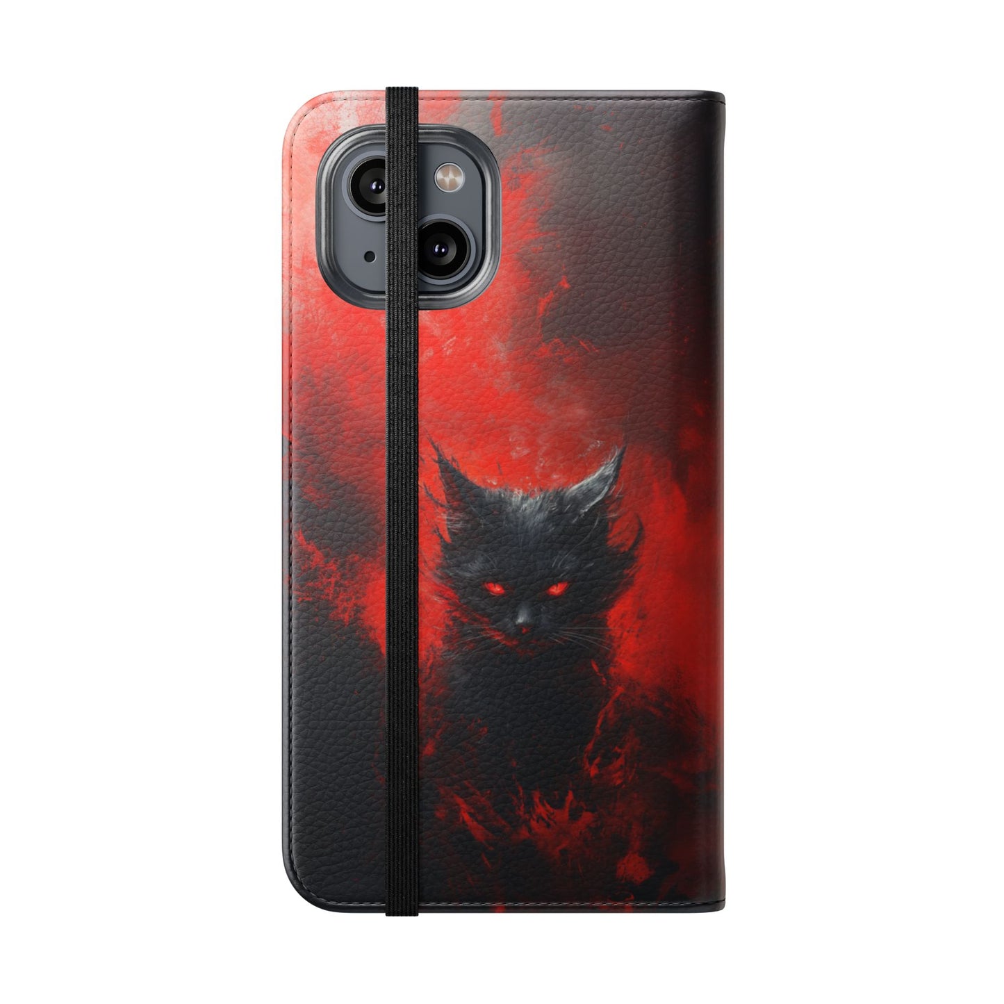 Fire Demon Black Cat - Wallet Flip Case