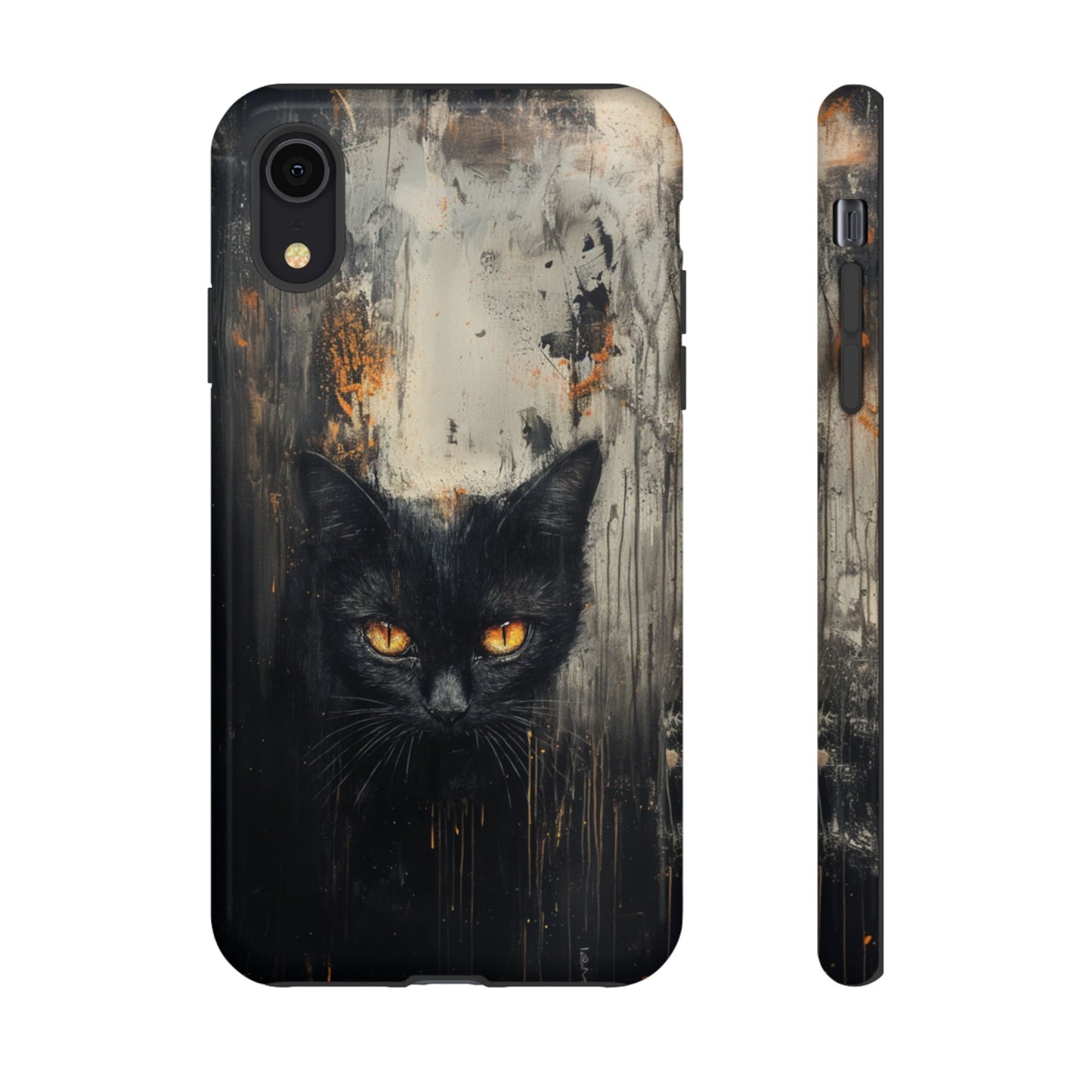 Black Cat Shadow Gaze - Tough iPhone Case