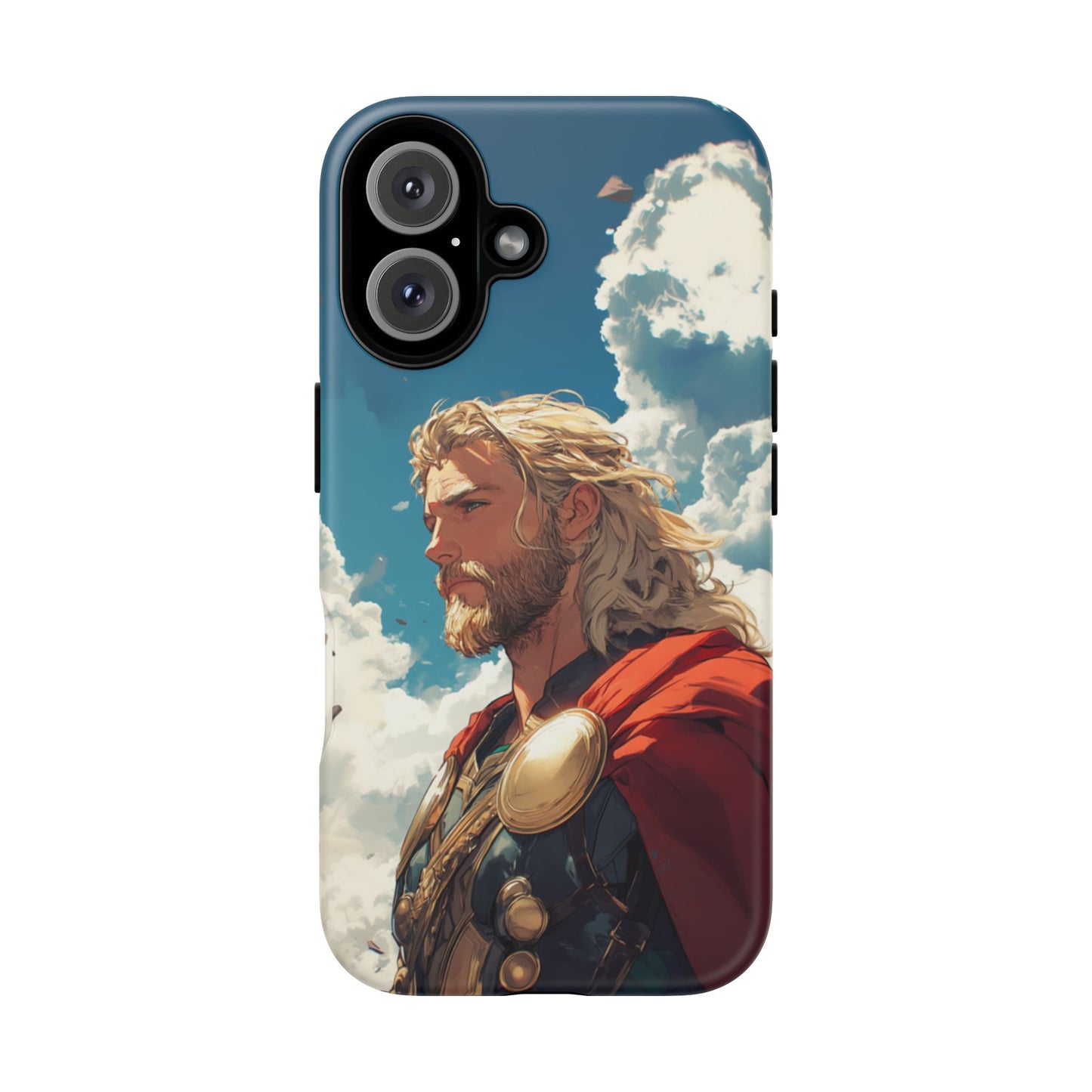 Celestial Protector: Anime-Style Thor Phone Case - iPhone, Google Pixel, Samsung