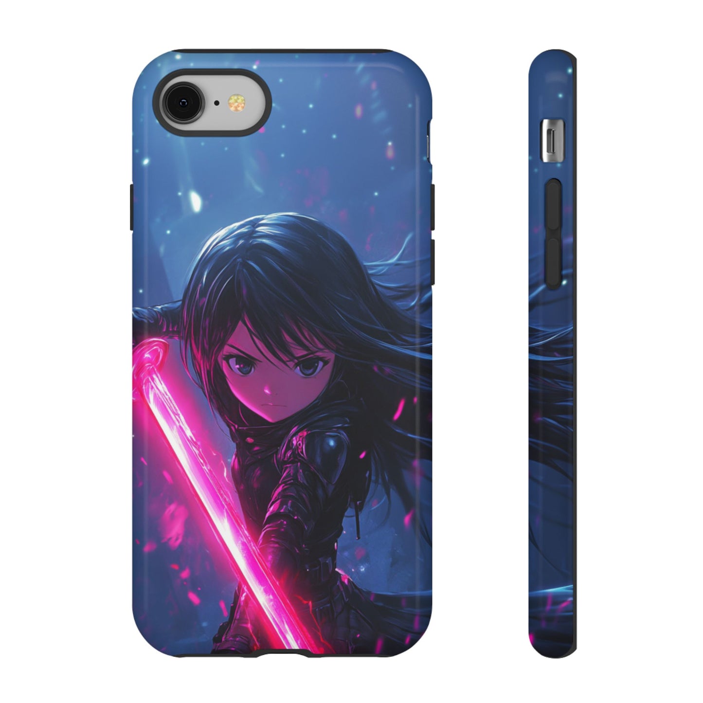 Neon Blade Warrior – Tough iPhone Case
