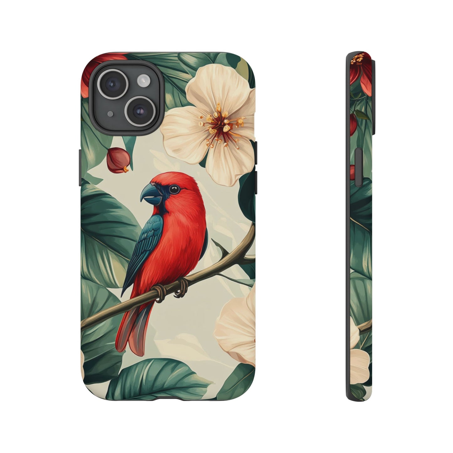 Tropical Bird and Hibiscus Phone Case – iPhone, Google Pixel, Samsung Galaxy