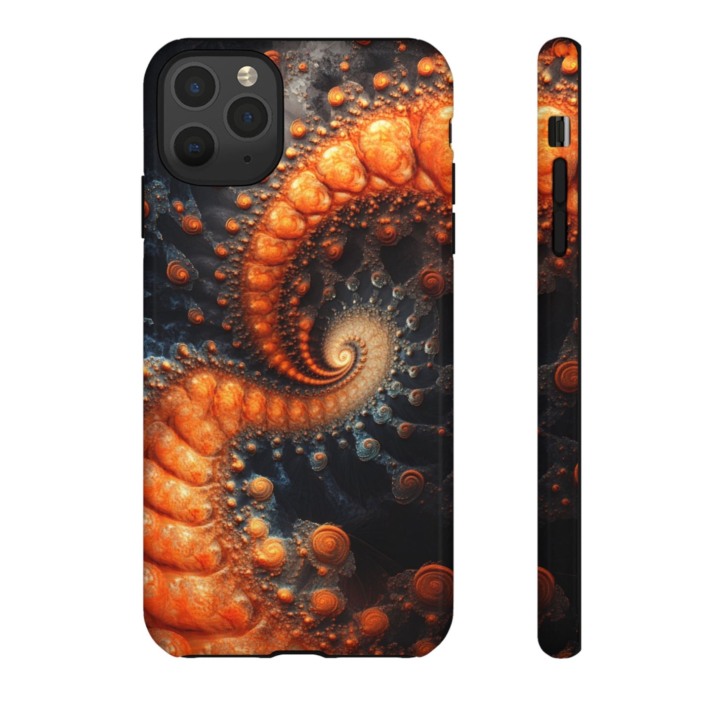 Amber Spiral Fractal – Tough iPhone Case
