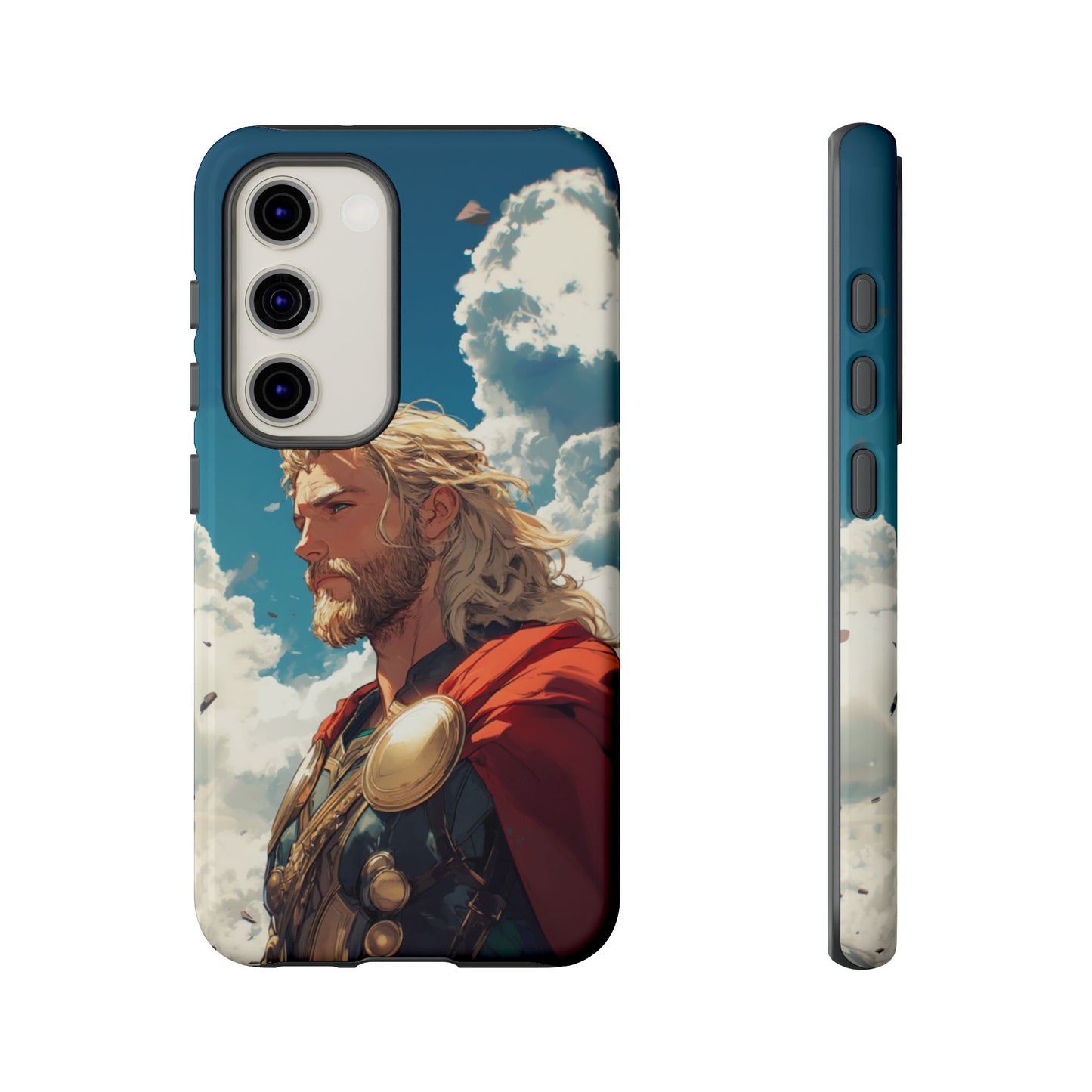 Celestial Protector: Anime-Style Thor Phone Case - iPhone, Google Pixel, Samsung