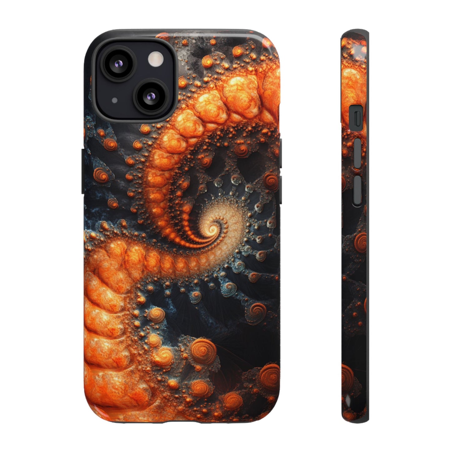 Amber Spiral Fractal – Tough iPhone Case