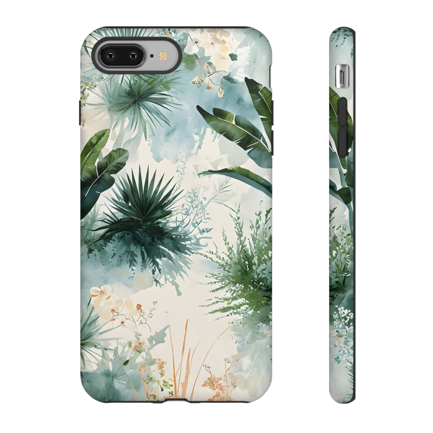 Tropical Botanical Watercolor - Tough iPhone Case