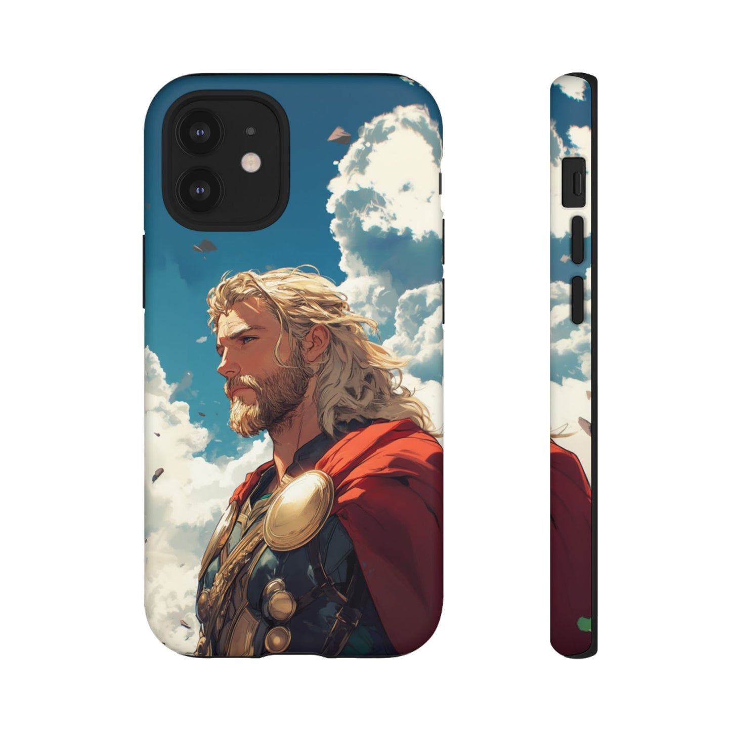 Celestial Protector: Anime-Style Thor Phone Case - iPhone, Google Pixel, Samsung