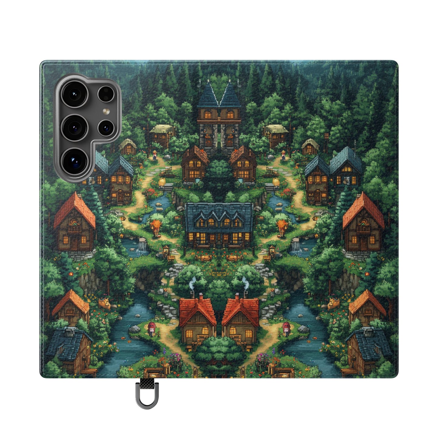 Pixel Forest Hamlet - Wallet Flip Case