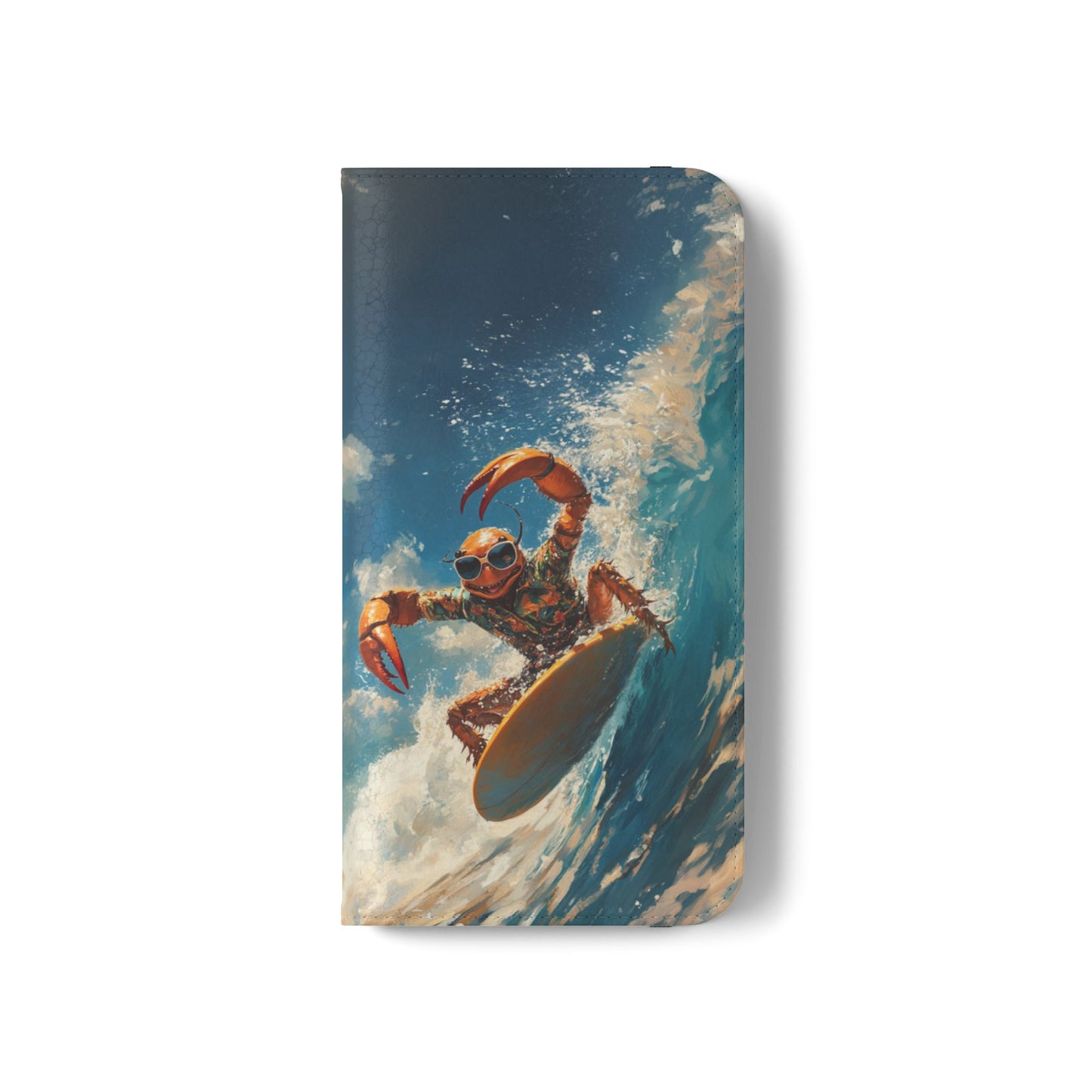 Surfing Crab - Wallet Flip Case