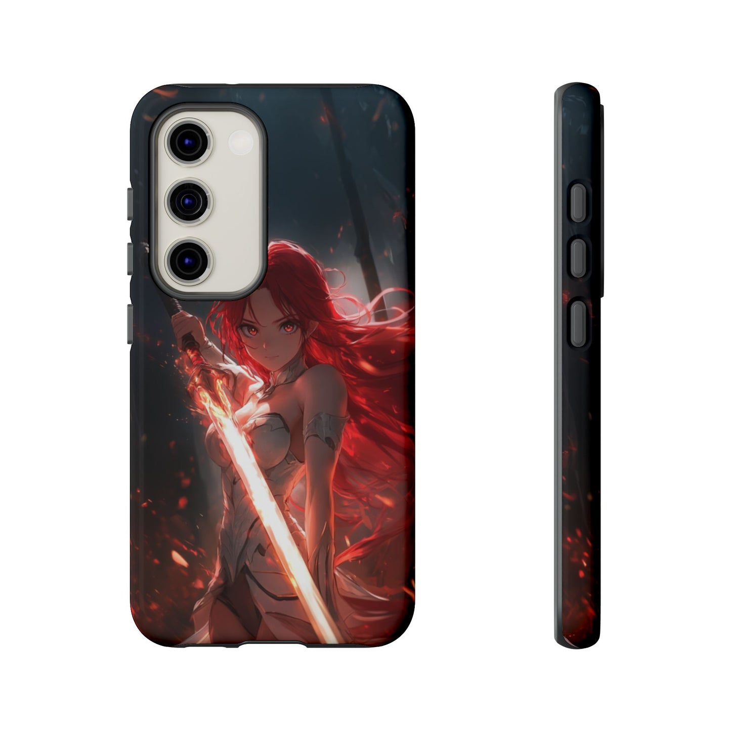Crimson Ember Warrior – Tough Samsung Galaxy Case