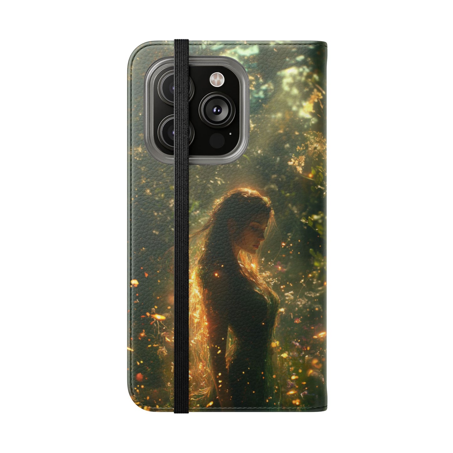 Forest Goddess Golden Light Meadow - Wallet Flip Case
