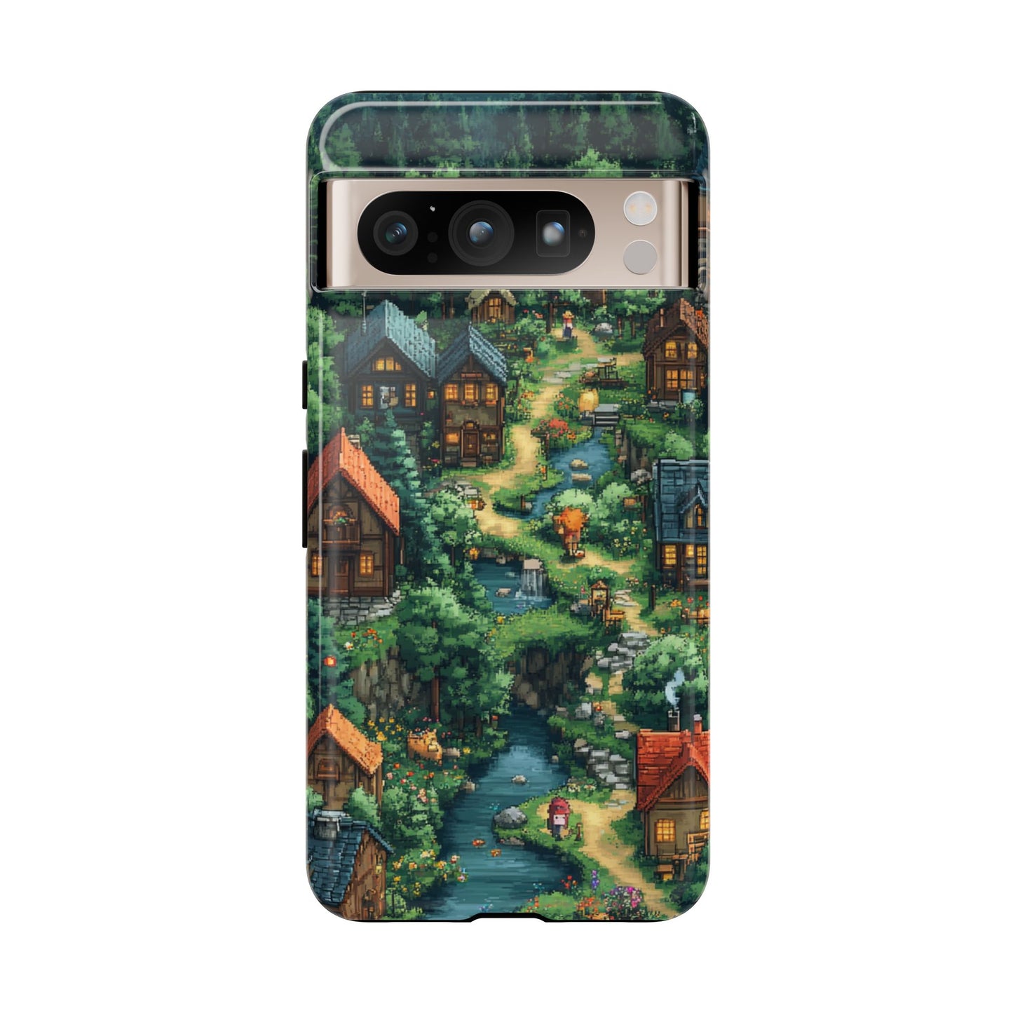 Enchanted Village: Pixel Paradise Phone Case - iPhone, Google Pixel, Samsung Galaxy