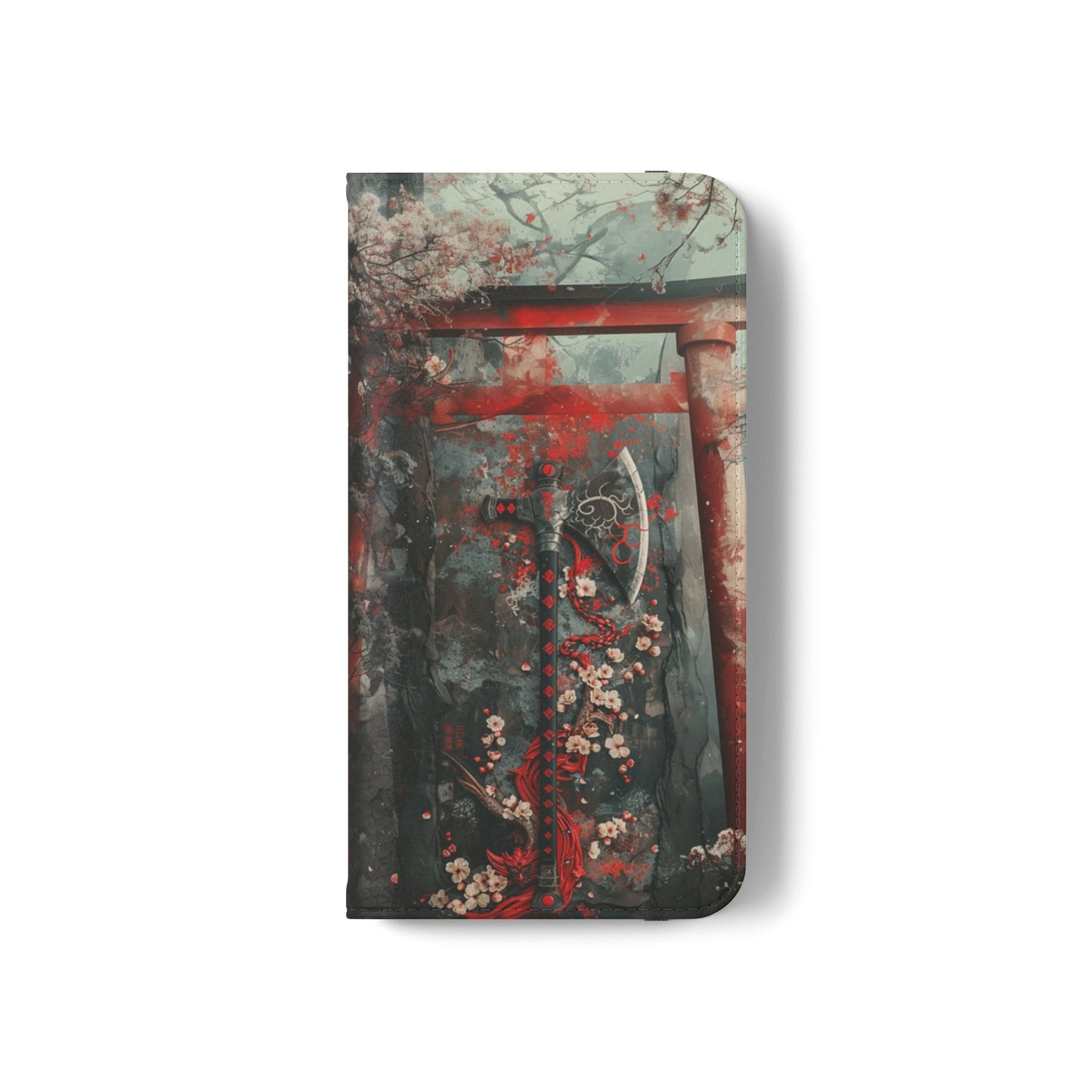 Sakura Warrior Axe - Wallet Flip Case