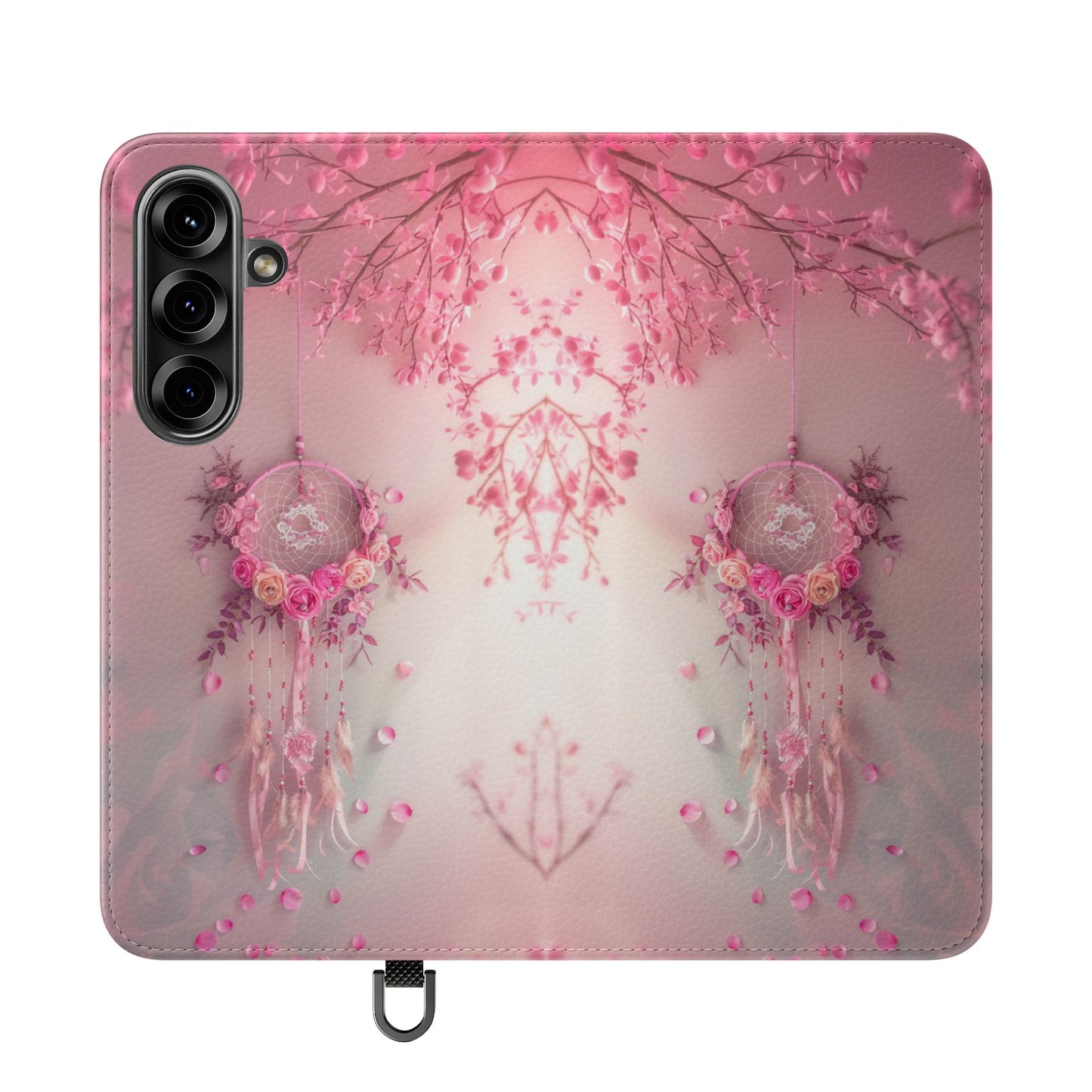 Pink Rose Dreamcatcher - Wallet Flip Case